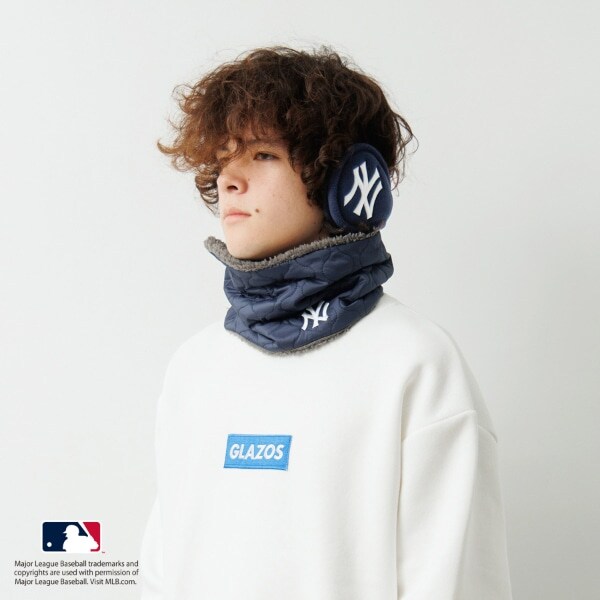 【大人向けサイズあり】【MLB】チームロゴキルティングネックウォーマー