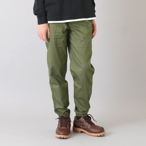 【大人向けサイズあり】綿ポリストレッチツイル・ジョガーパンツ