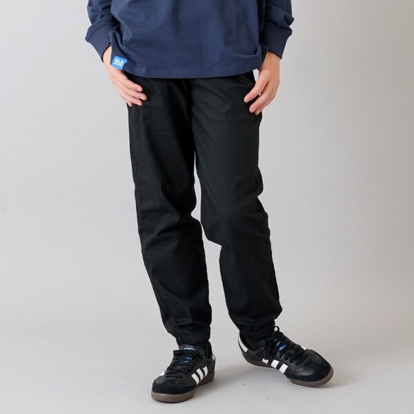 【大人向けサイズあり】綿ポリストレッチツイル・ジョガーパンツ