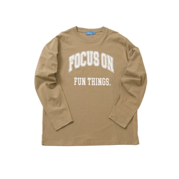 【大人向けサイズあり】【プチプラ】フロントカレッジロゴ長袖Tシャツ