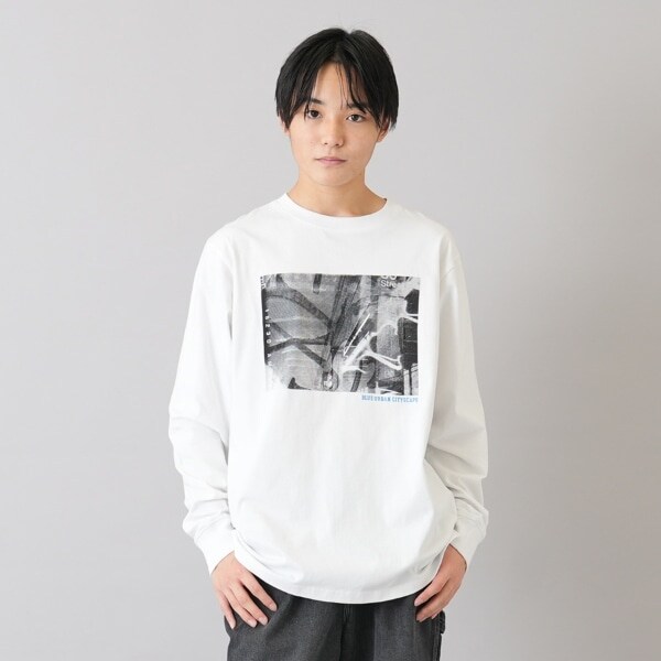 【大人向けサイズあり】フォトフロントプリント長袖Tシャツ