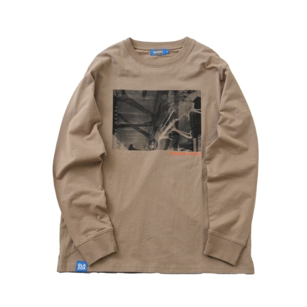 【大人向けサイズあり】フォトフロントプリント長袖Tシャツ