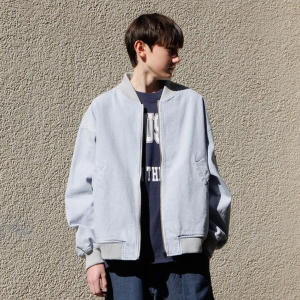 【大人向けサイズあり】デニムボンバージャケット