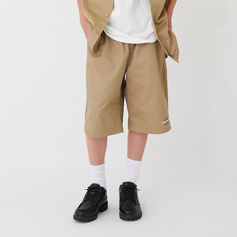 【大人向けサイズあり】【FORGETNEVER】【セットアップ対応】T/Cツイルワークハーフパンツ_GLSW