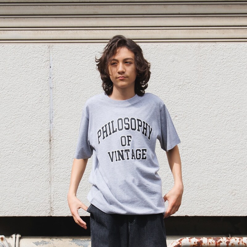 【大人向けサイズあり】【プチプラ】フロントカレッジロゴ半袖Tシャツ