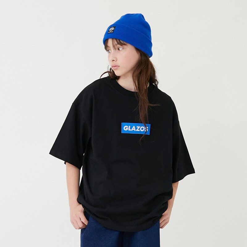 【大人向けサイズあり】【ヘビーウェイト天竺】BOX刺しゅうロゴTシャツ