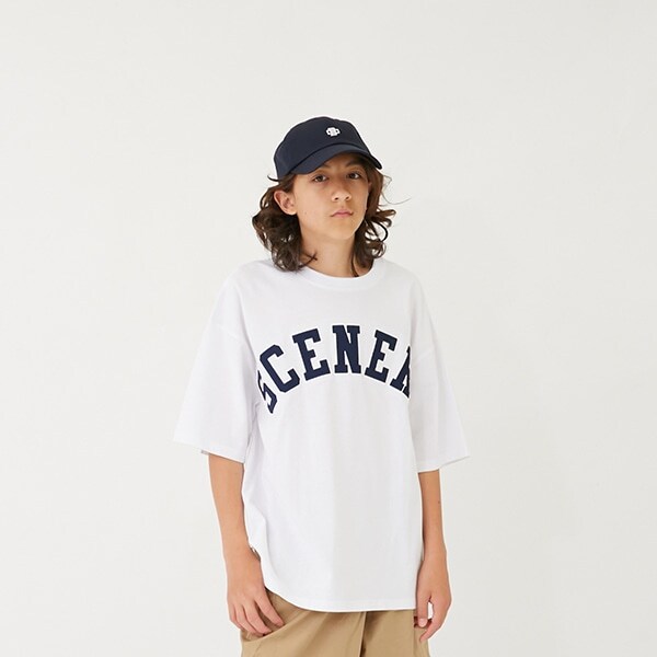 【大人向けサイズあり】【GLSW.】【接触冷感】ハイクールコットン・アーチロゴアップリケ刺しゅう半袖Tシャツ