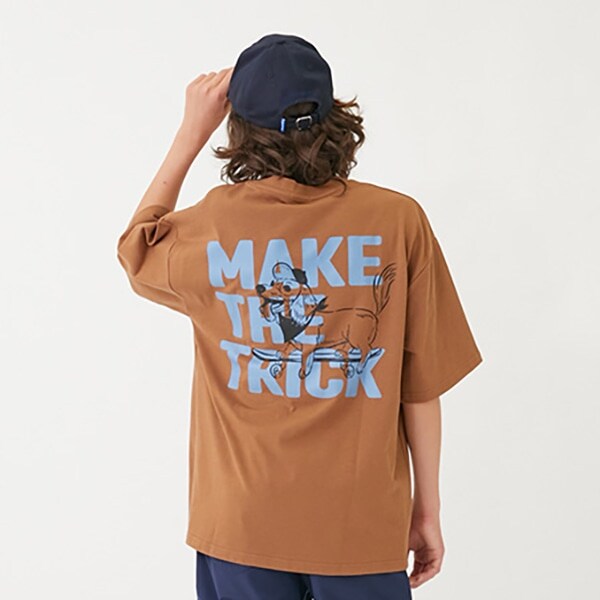 【大人向けサイズあり】【接触冷感】ハイクールコットン・DOGプリント半袖Tシャツ