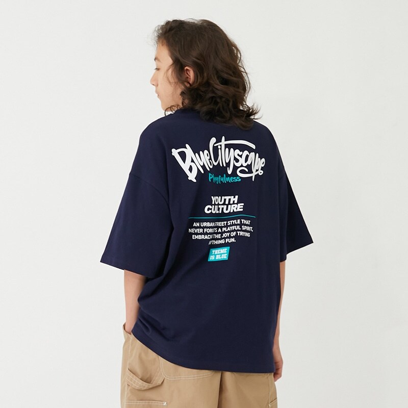 【大人向けサイズあり】【接触冷感】ハイクールコットン・配色ロゴプリント半袖Tシャツ