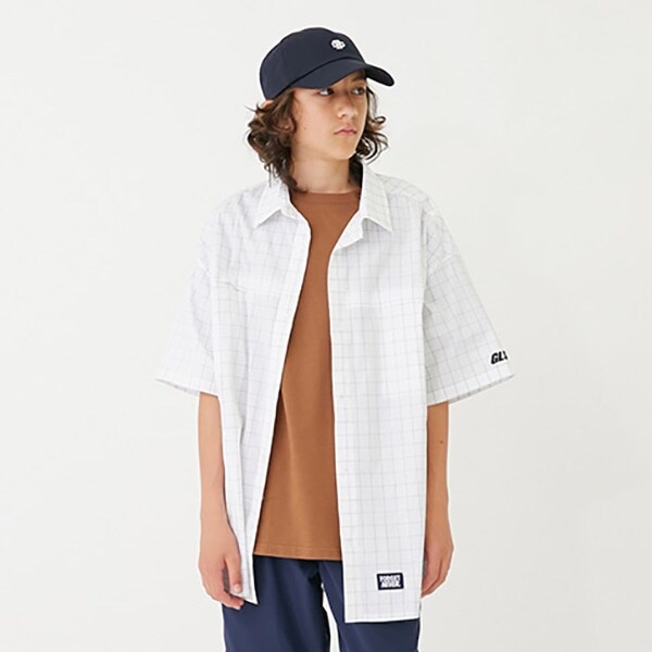 【大人向けサイズあり】【FORGETNEVER】チェック半袖シャツ_GLSW
