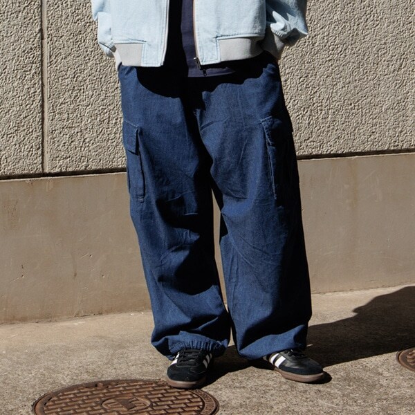 コットンツイル・ワイドカーゴパンツ