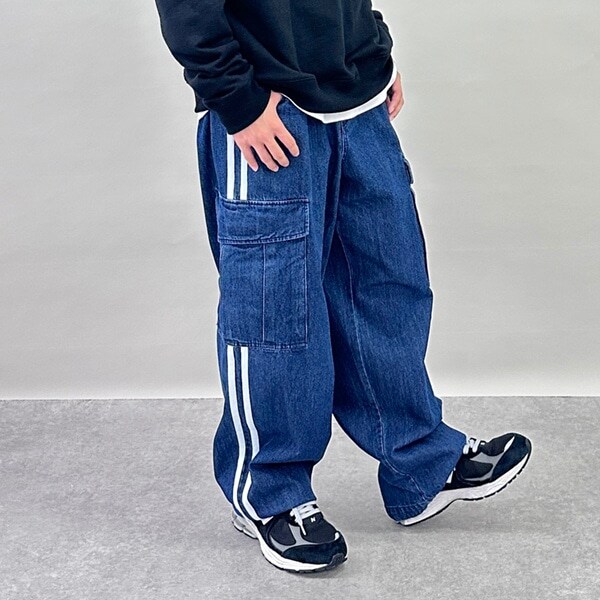 【GLSW.】デニムラインカーゴパンツ