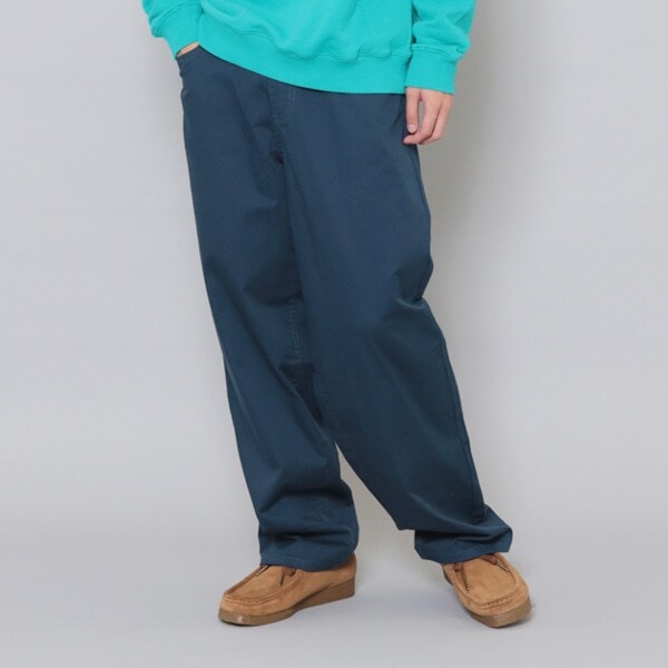 綿ポリストレッチツイル・バギーパンツ