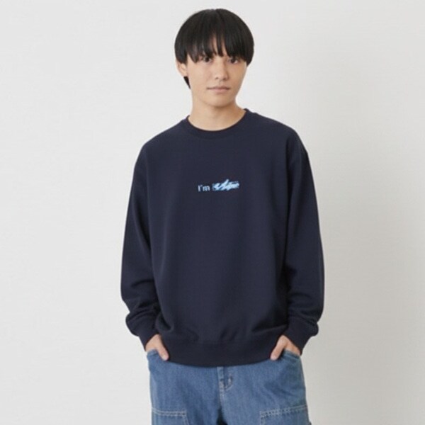 【毛玉になりにくい】I 'm ロゴフロントプリントトレーナー