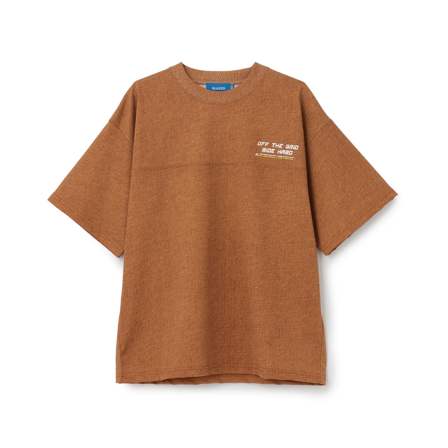 製品染風レーサープリントTシャツ