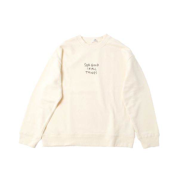 裏毛・ドロップショルダー プリントトレーナー