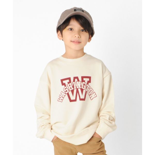 裏毛・ドロップショルダー プリントトレーナー