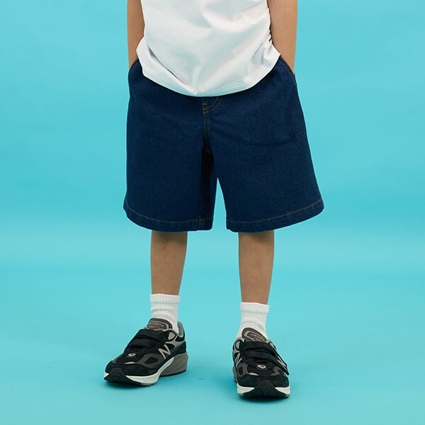 【SKIT0LY】冷感デニム・イージーハーフパンツ