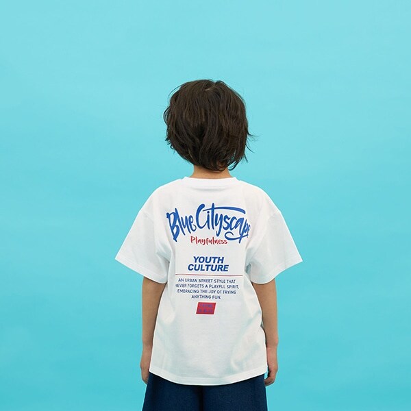 【SKIT0LY】【接触冷感】ハイクールコットン・配色ロゴプリント半袖Tシャツ