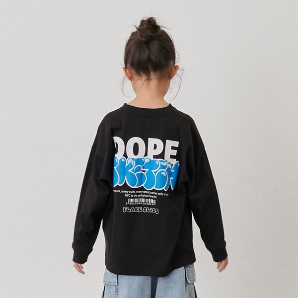 【SKIT0LY】バック発泡プリント長袖Tシャツ