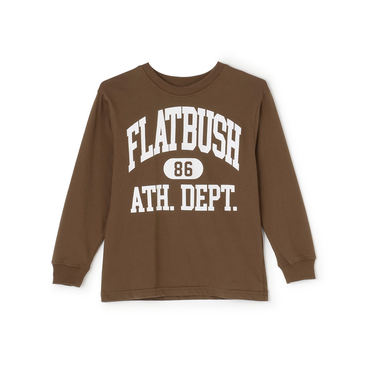 【SKIT0LY】【プチプラ】フロントカレッジロゴ長袖Tシャツ