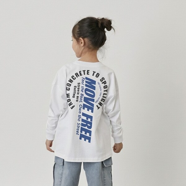 【SKIT0LY】【プチプラ】バックサークルロゴ長袖Tシャツ