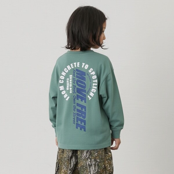 【SKIT0LY】【プチプラ】バックサークルロゴ長袖Tシャツ