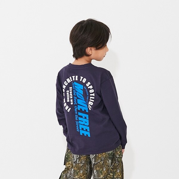 【SKIT0LY】【プチプラ】バックサークルロゴ長袖Tシャツ