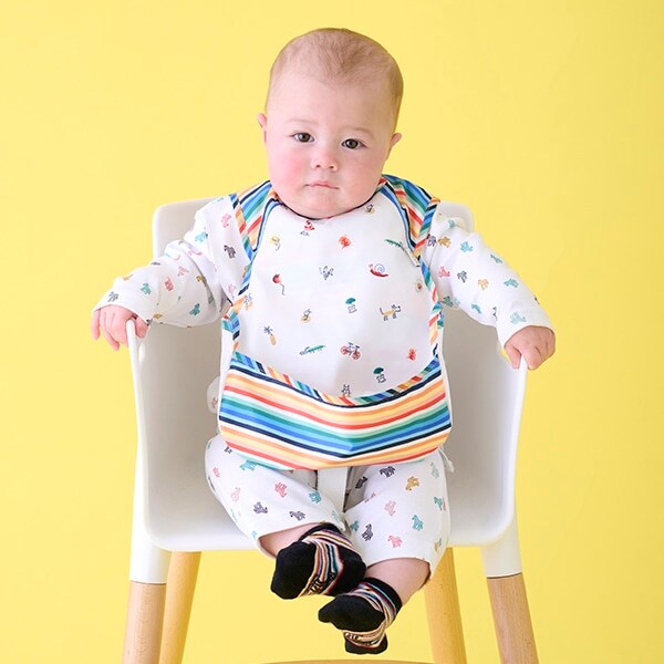 フード柄プリントお食事スタイ