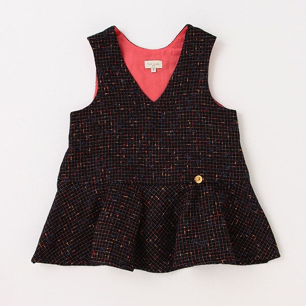 ベビー ネップチェック生地ジャンパースカート