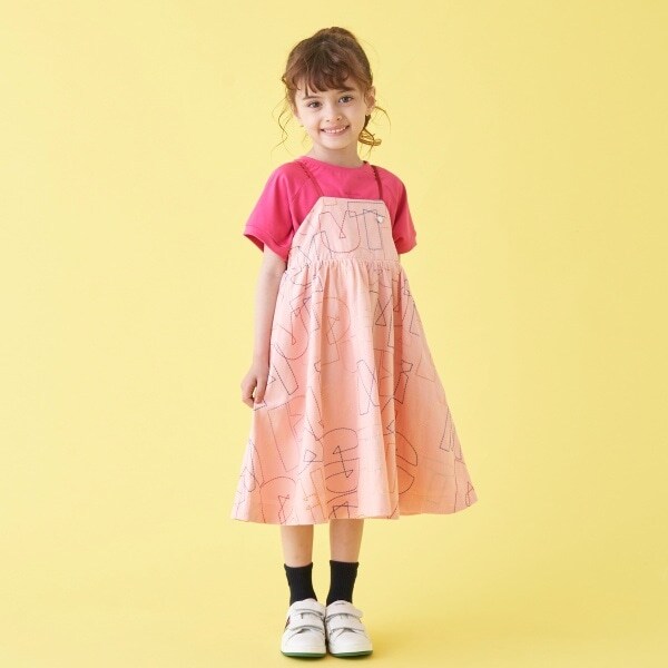 ロゴ刺しゅうキャミワンピース