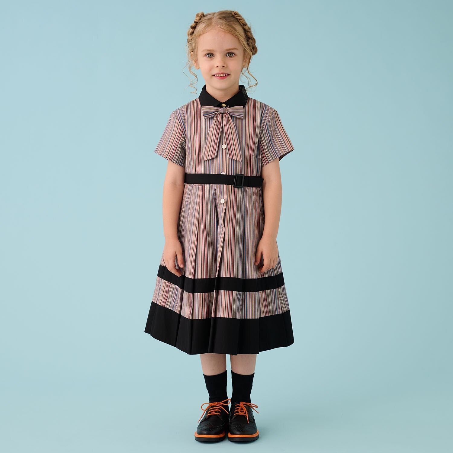 シグネチャーストライプ半袖ワンピース