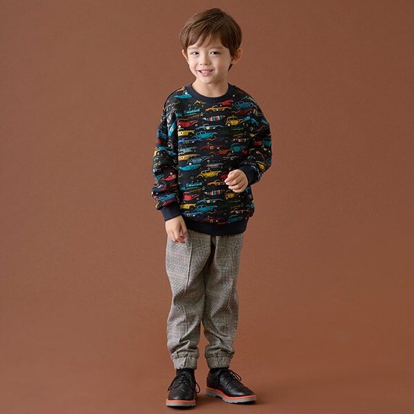 センターシーム先染めロングパンツ