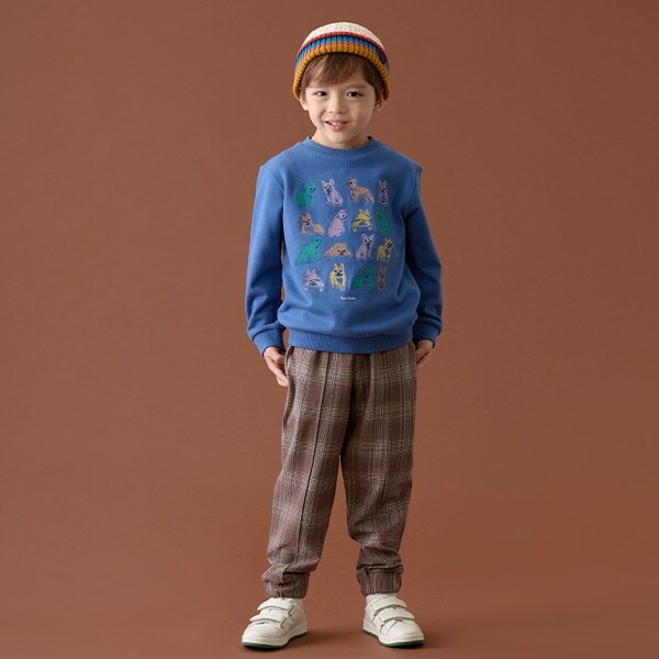 センターシーム先染めロングパンツ