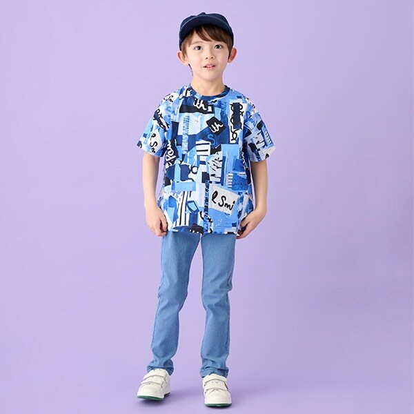 PS HAPPYカットデニムレギンスパンツ