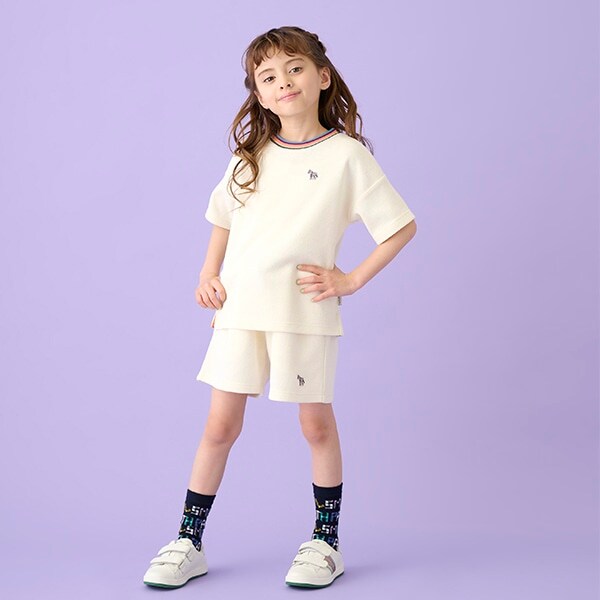 アーティストストライプリブショートパンツ