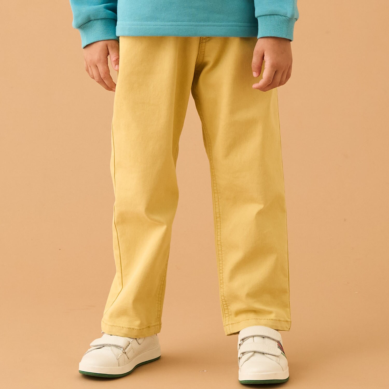 バックプリントデニムロングパンツ