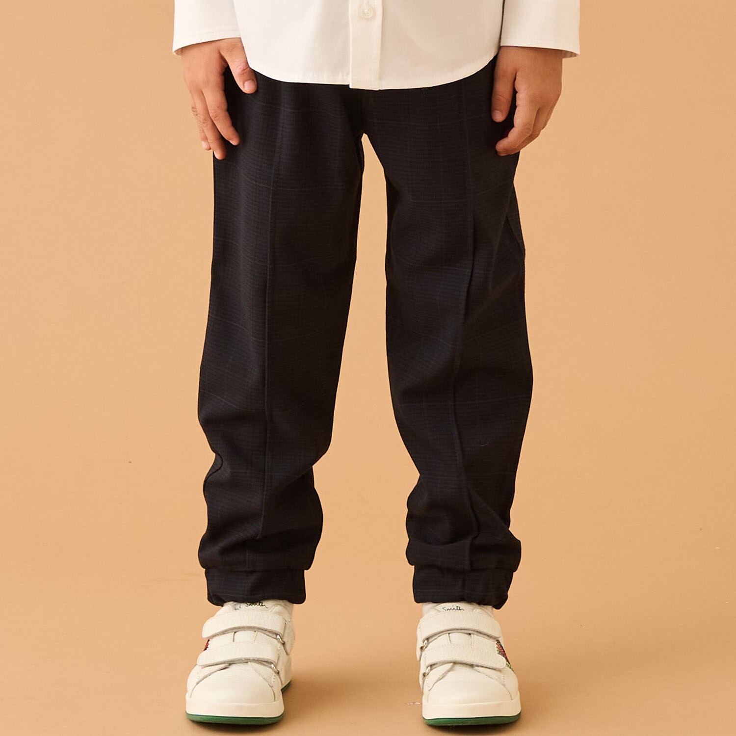 センターシーム先染めロングパンツ