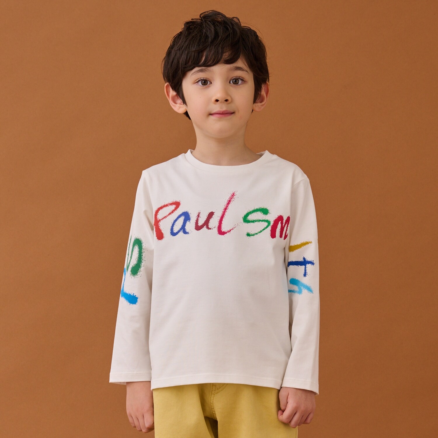 スプレーロゴ長袖Tシャツ