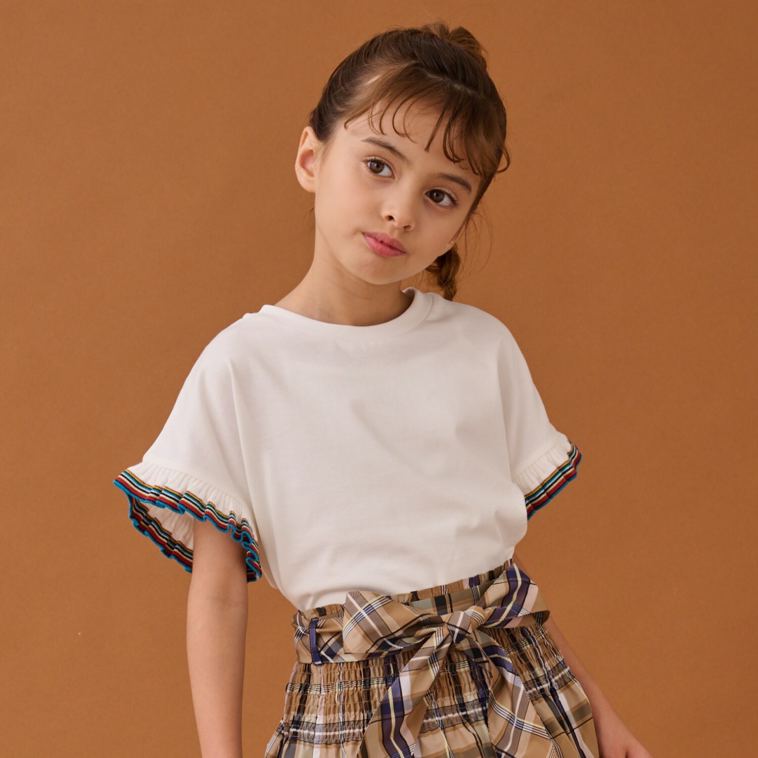 シグネチャーフリルリブ半袖Tシャツ