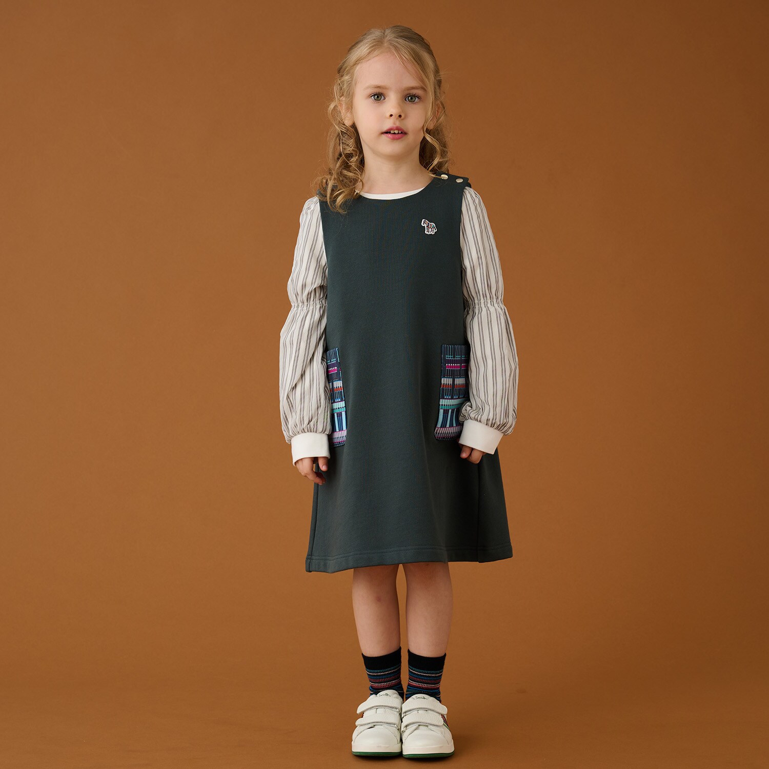 裏毛パッチポケットジャンスカ