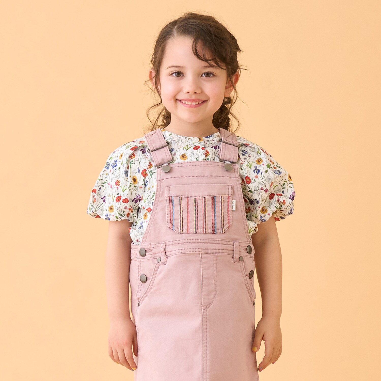 リバティフローラル半袖ブラウス