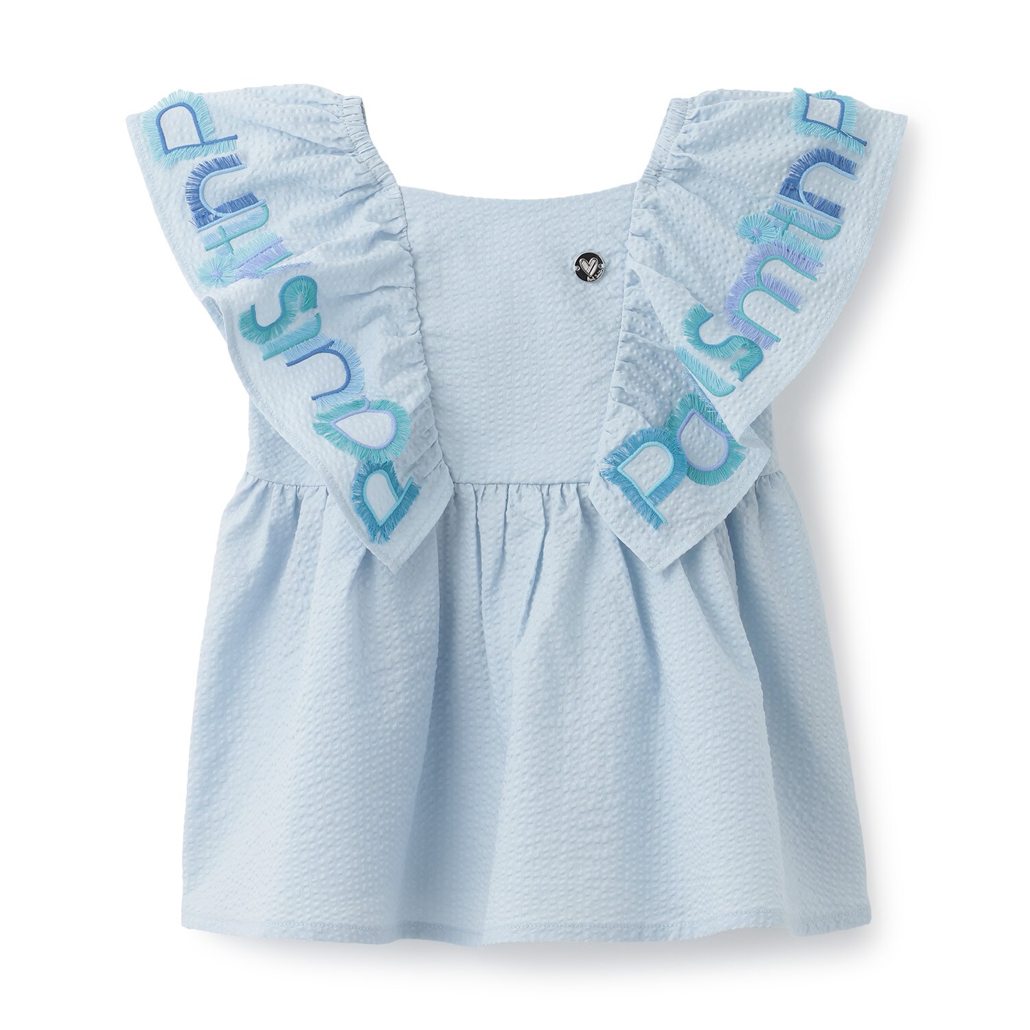 ロゴ刺しゅうラッフルトップ