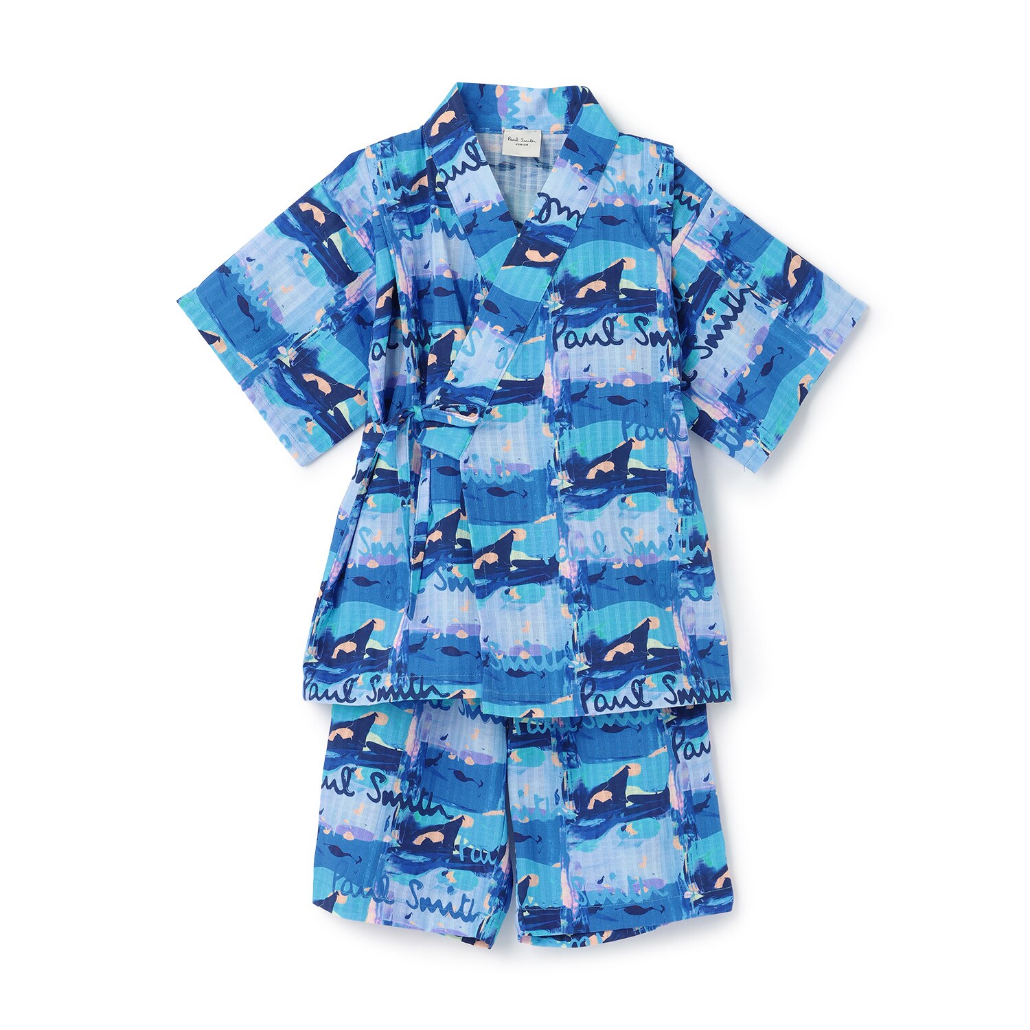 ロゴペイント総柄甚平