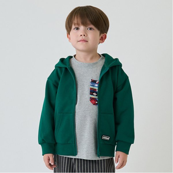 【防汚加工】シリコンワッペンジップアップパーカー