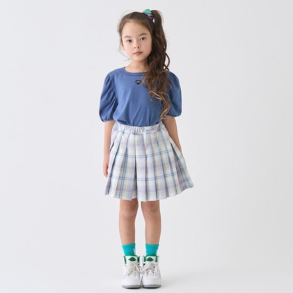 チェックプリーツキュロット