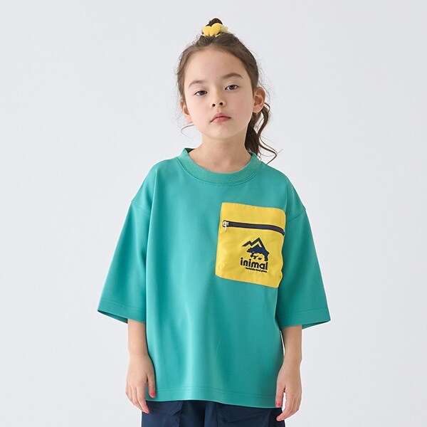 【撥水】ポンチ配色ポケットビッグT