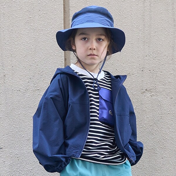 【ストレッチ】サッカー前あきパーカ