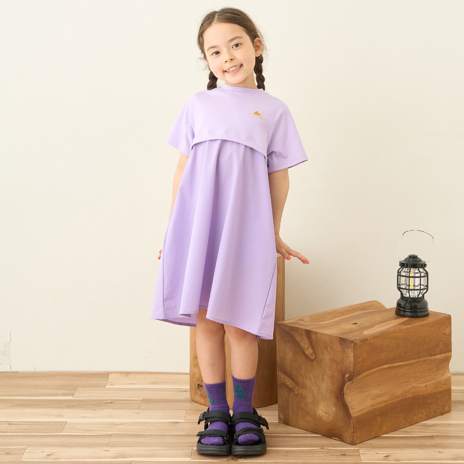 【４WAYストレッチ】【KELTY】切替Aラインワンピース