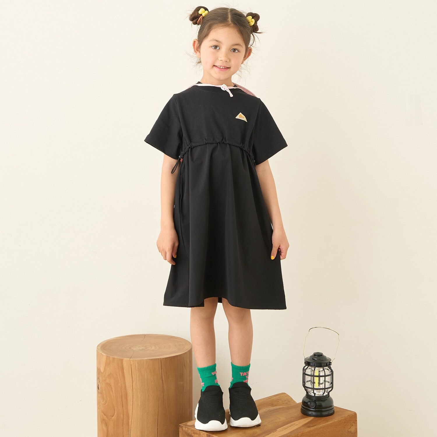 【４WAYストレッチ】【KELTY】切替Aラインワンピース